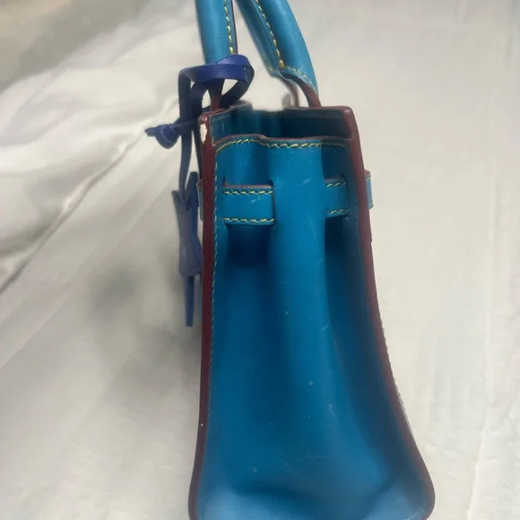 Dooney & Bourke Blue Denim Satchel - Picture 2 of 8